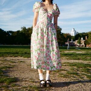 Hill House Ophelia Dress in Pink Rose